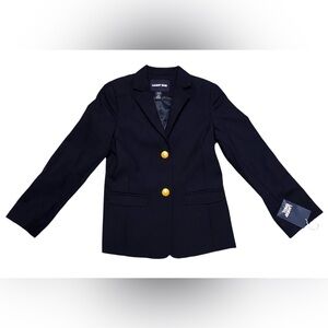 Lands' End Elegant Navy Jacket with Gold Buttons - size 7 - NWT NEW
